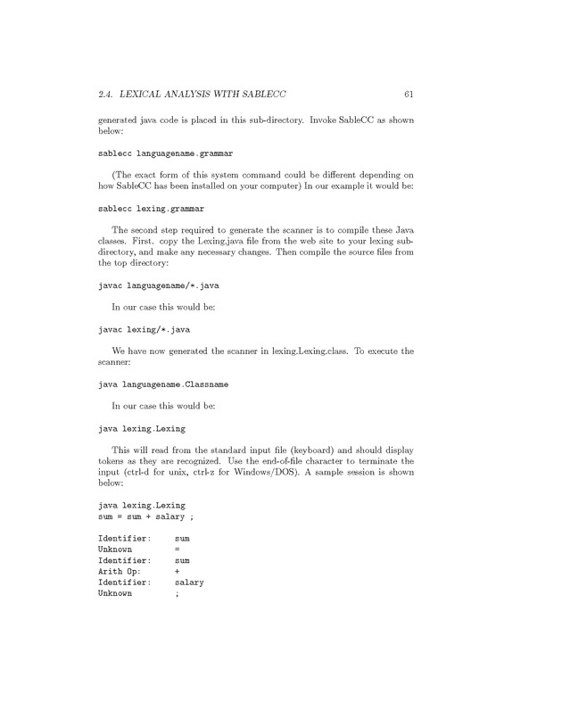 Compiler Design: Theory, Tools, and Examples - Page 61
